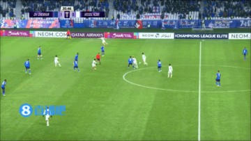 😅吴曦送过顶长传，米内罗超车神户后卫获得单刀将球打偏